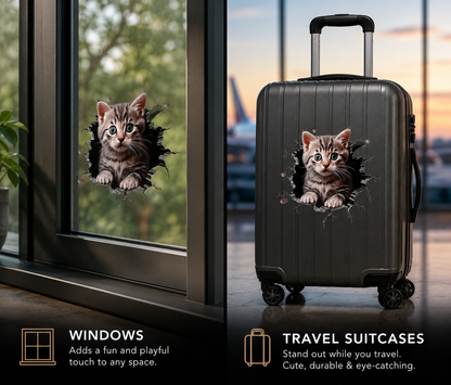 Cat-titude™ Mischief Car Sticker 😼 (Pack of 1)
